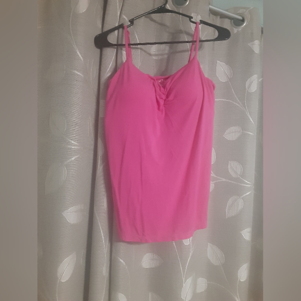 Klassy Network XXXL Pink Sweetheart Ruched Brami Tank Top